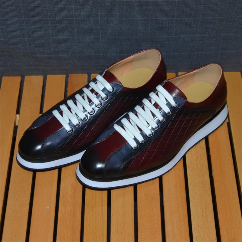 Veltique Croc Texture Lace-Ups