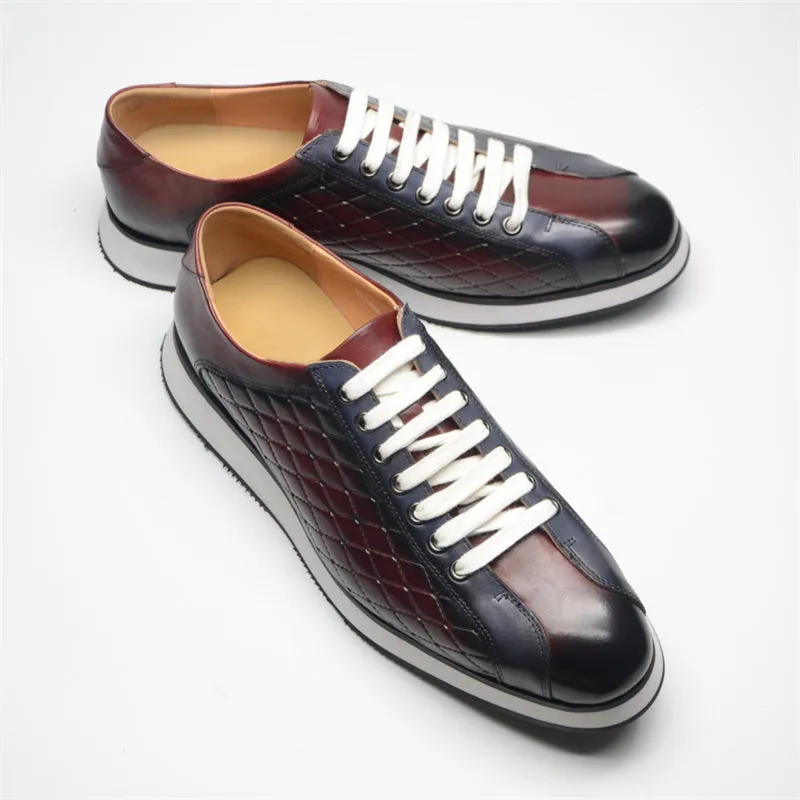 Veltique Croc Texture Lace-Ups