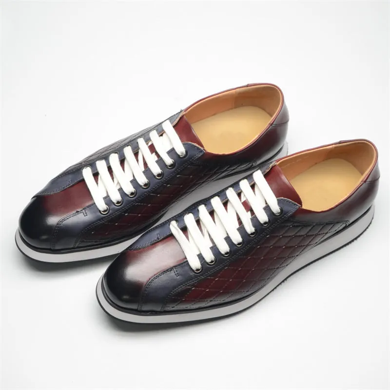 Veltique Croc Texture Lace-Ups
