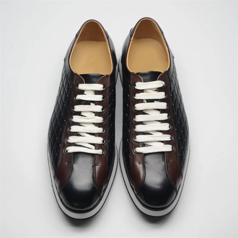 Veltique Croc Texture Lace-Ups