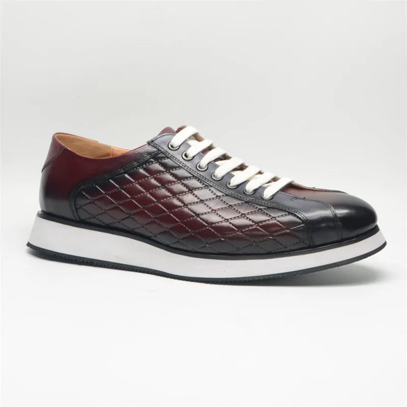 Veltique Croc Texture Lace-Ups