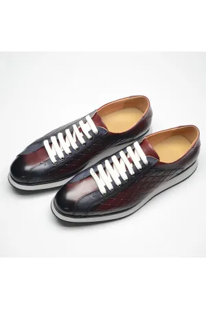Veltique Croc Texture Lace-Ups