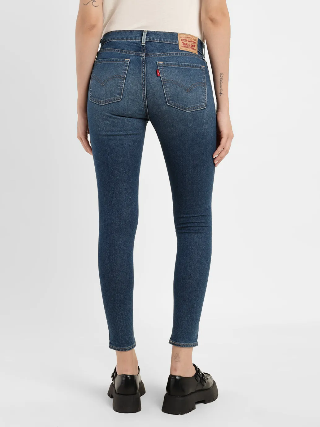 Women's 710 Blue Skinny Fit Mid Rise Jeans