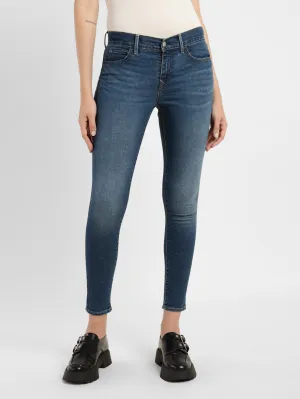 Women's 710 Blue Skinny Fit Mid Rise Jeans