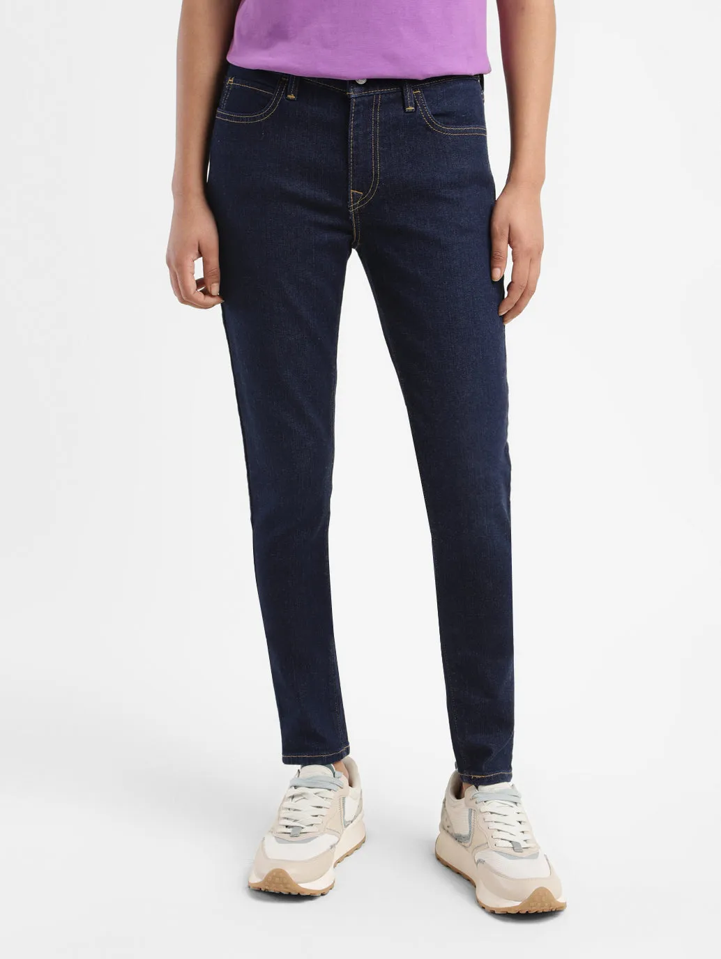 Women's 710 Indigo Super Skinny Fit Mid Rise Jeans