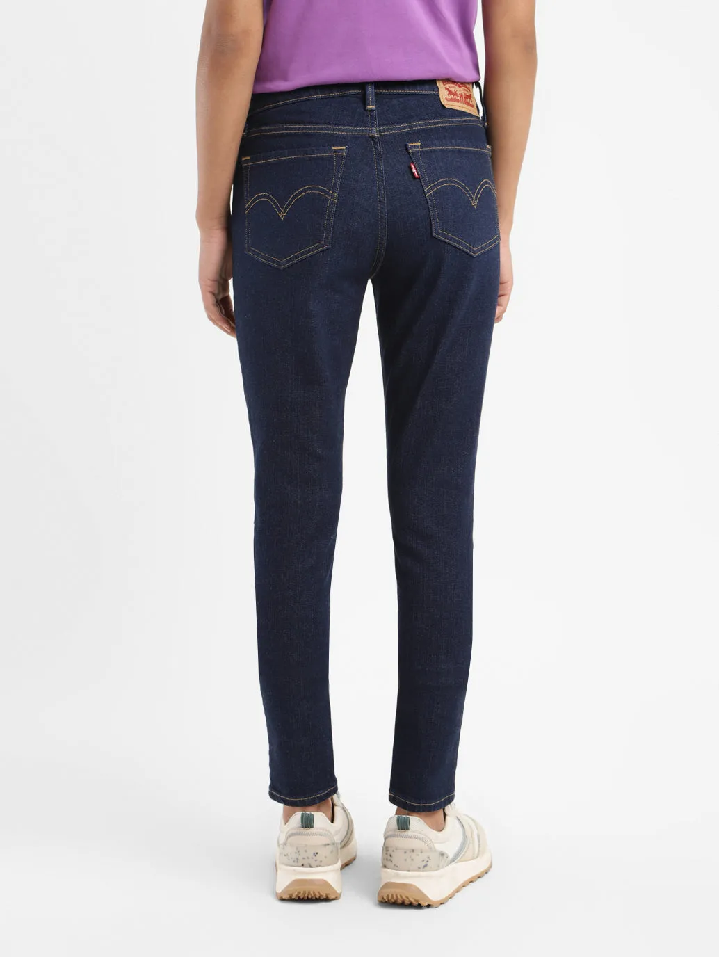 Women's 710 Indigo Super Skinny Fit Mid Rise Jeans