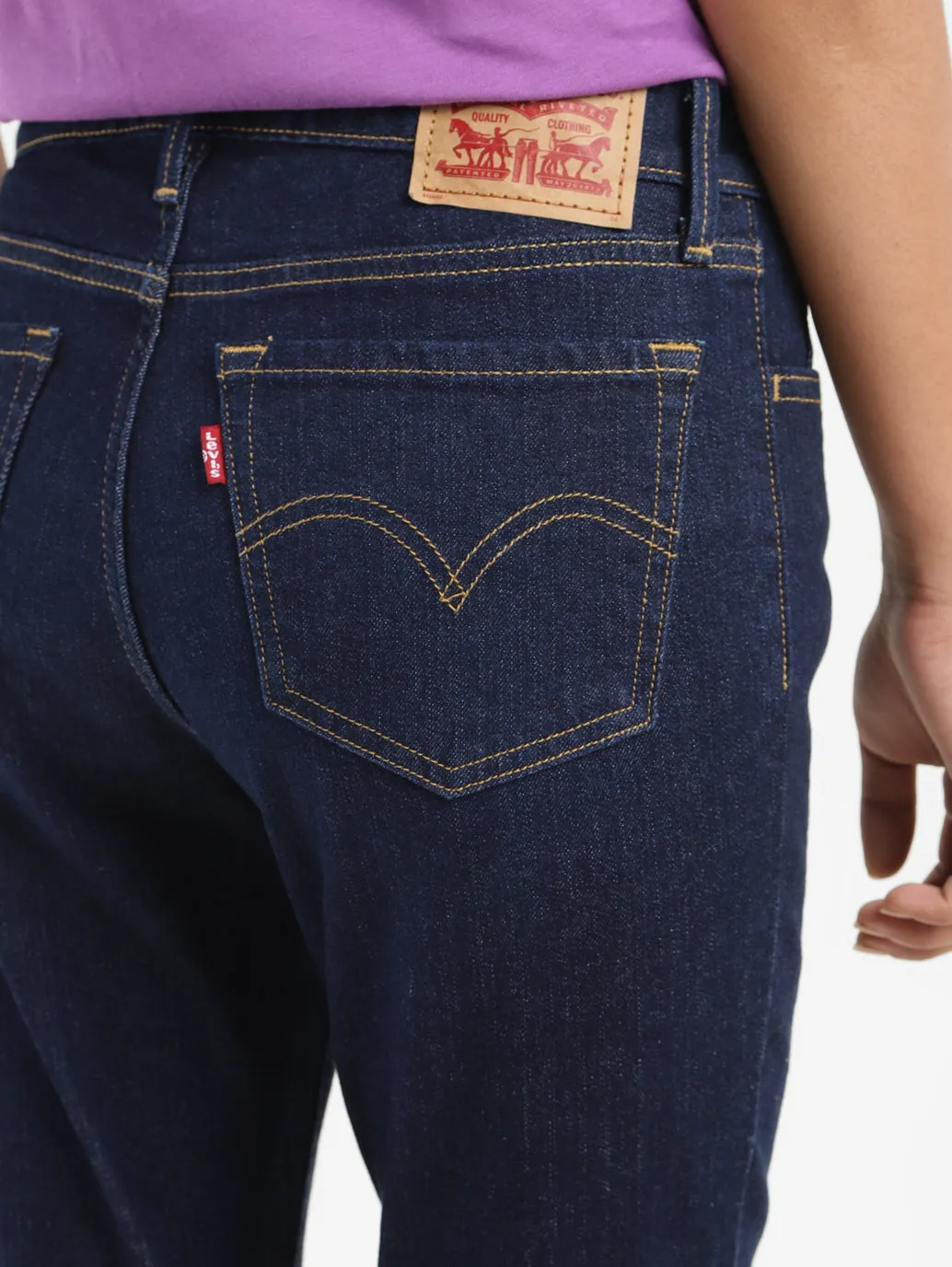 Women's 710 Indigo Super Skinny Fit Mid Rise Jeans